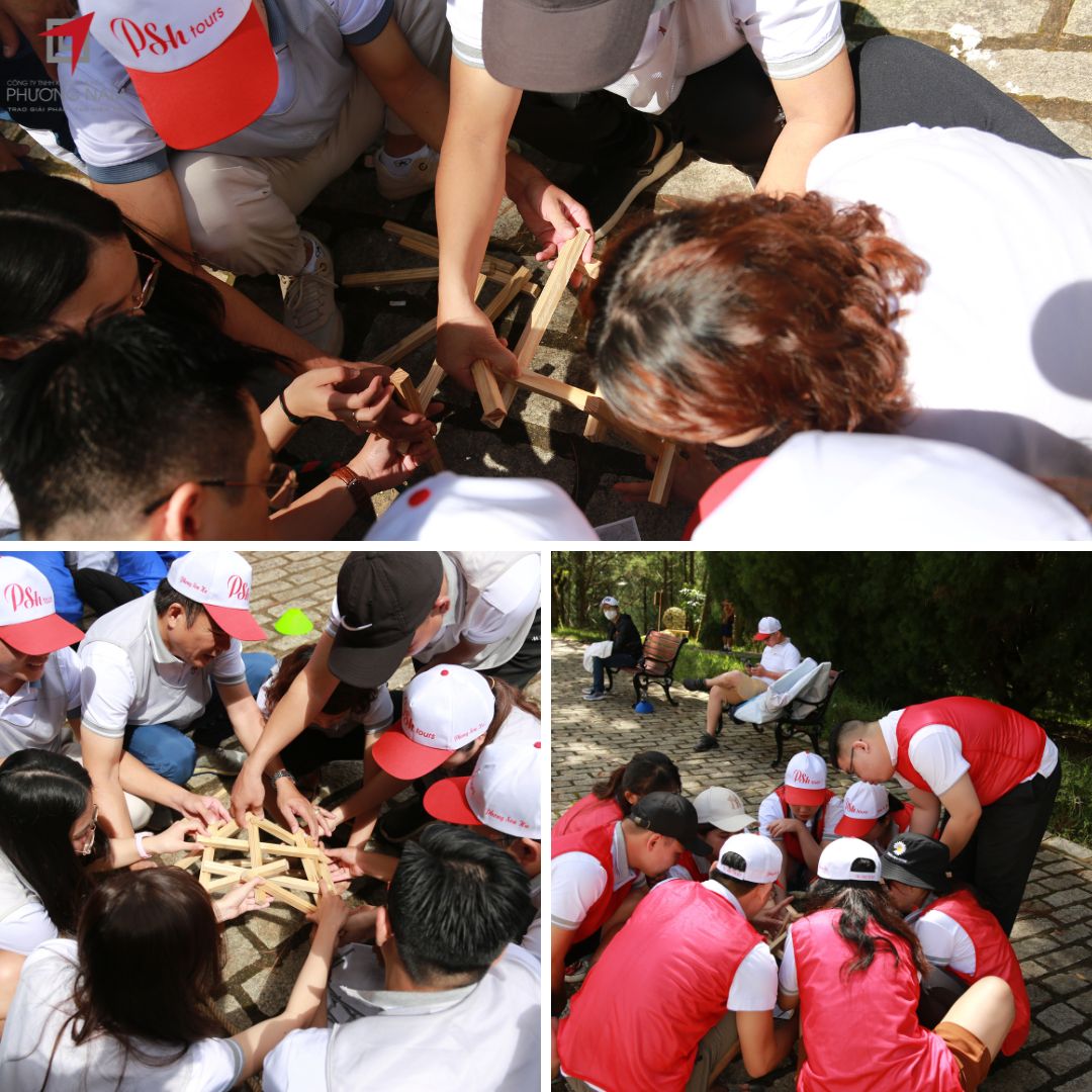 Các đội chơi hết mình với các trò chơi trí tuệ